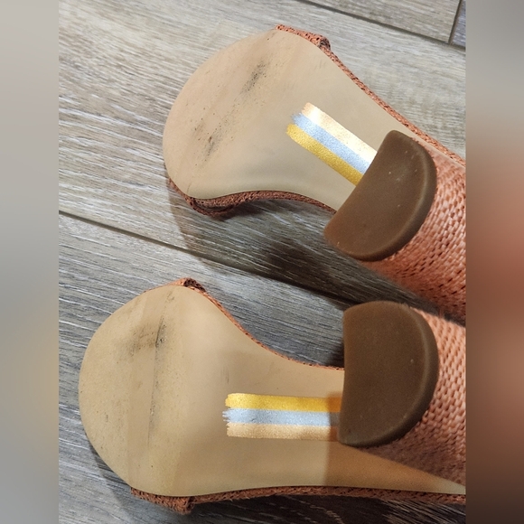 Sam Edelman Yaro Elegant Peach Block Heel Ankle Strap Sandals Size 7 - Picture 5 of 9